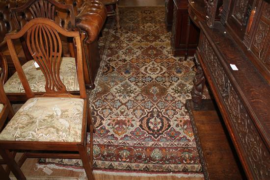 Persian tile pattern corridor carpet, 12ft 5in. x 5ft 6in.